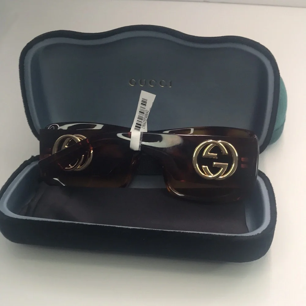 💯- New Authentic Gucci™ GG1251S 002 56 - Havana Sunglasses
